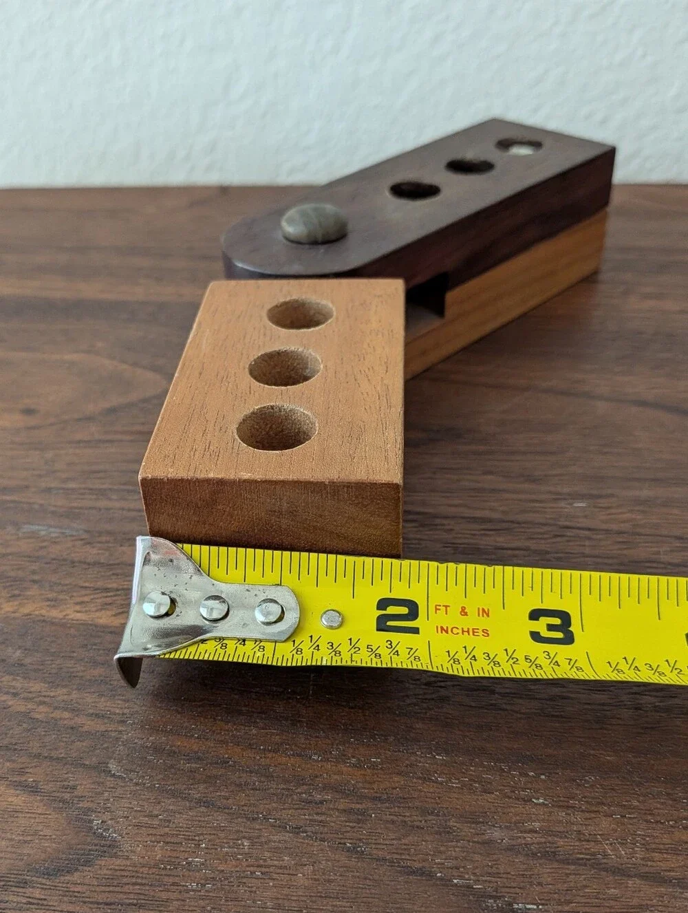 Vintage Handcrafted WoodenHinged Rotating Pen Pencil Holder Desktop Organizer 8